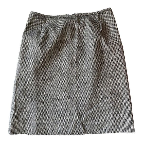Eddie Bauer Sz 6 Brown Tweed Wool Polyester Silk Knee Length Skirt EUC Workwear - Picture 1 of 6